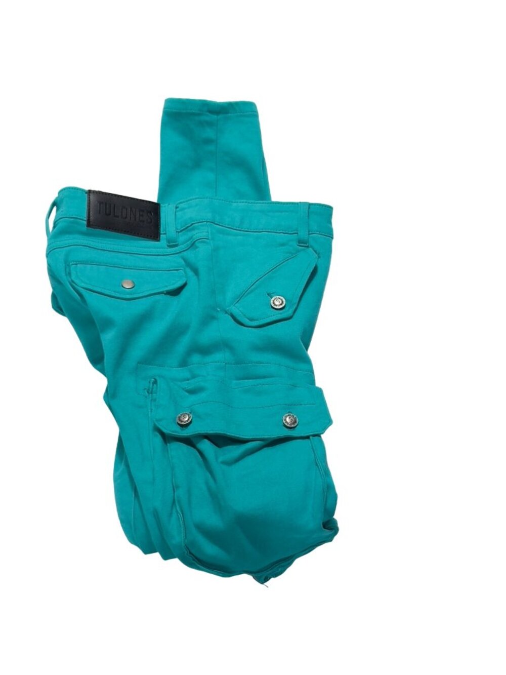 Tulones Currency Collection Teal Cargo Pants Size 28 With Multiple Pockets